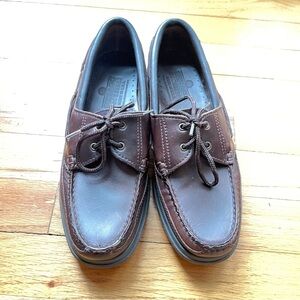 Sebago Dockside Boat Shoes Brown Leather Made in USA Men 8.5M